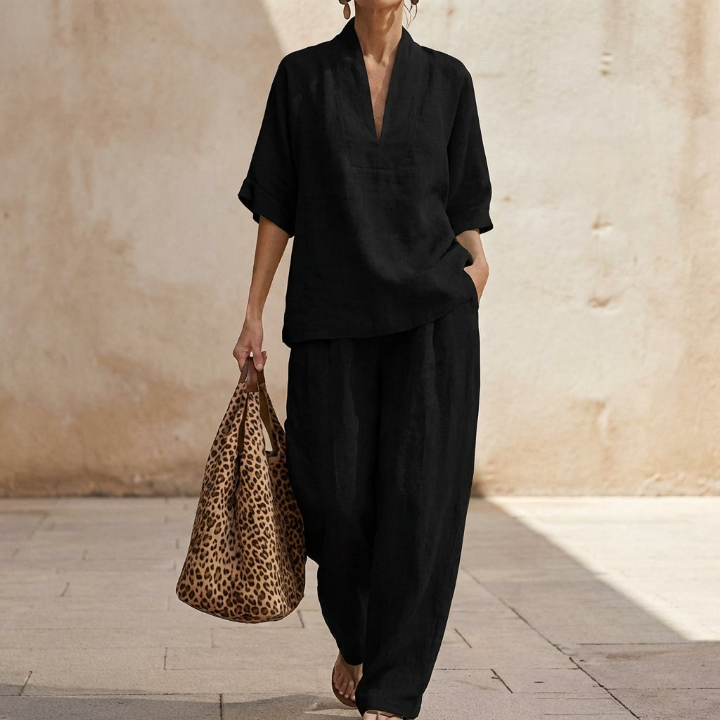 MAXINE | FORGIVING DRAPE WIDE LEG SET