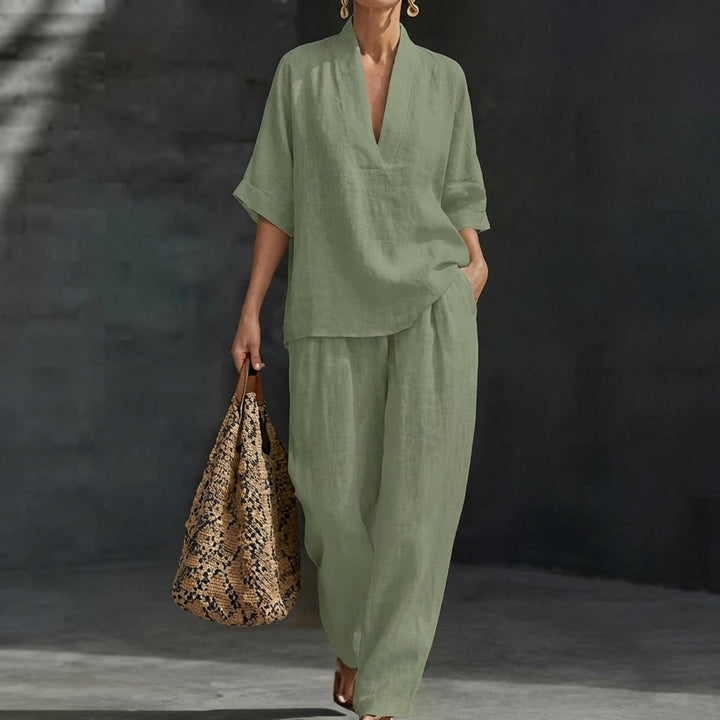 MAXINE | FORGIVING DRAPE WIDE LEG SET