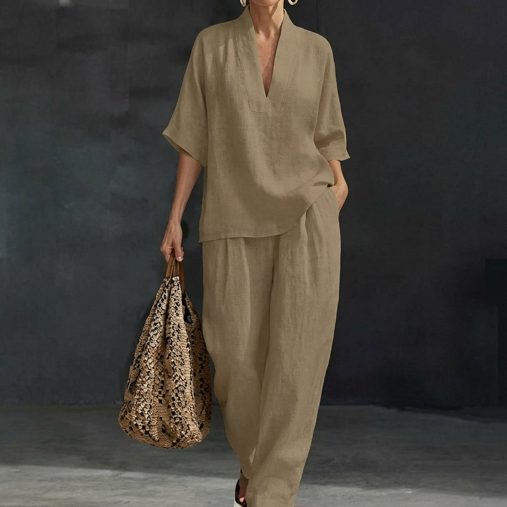 MAXINE | FORGIVING DRAPE WIDE LEG SET