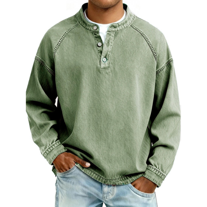 REGINALD | NO FUSS HENLEY SHIRT