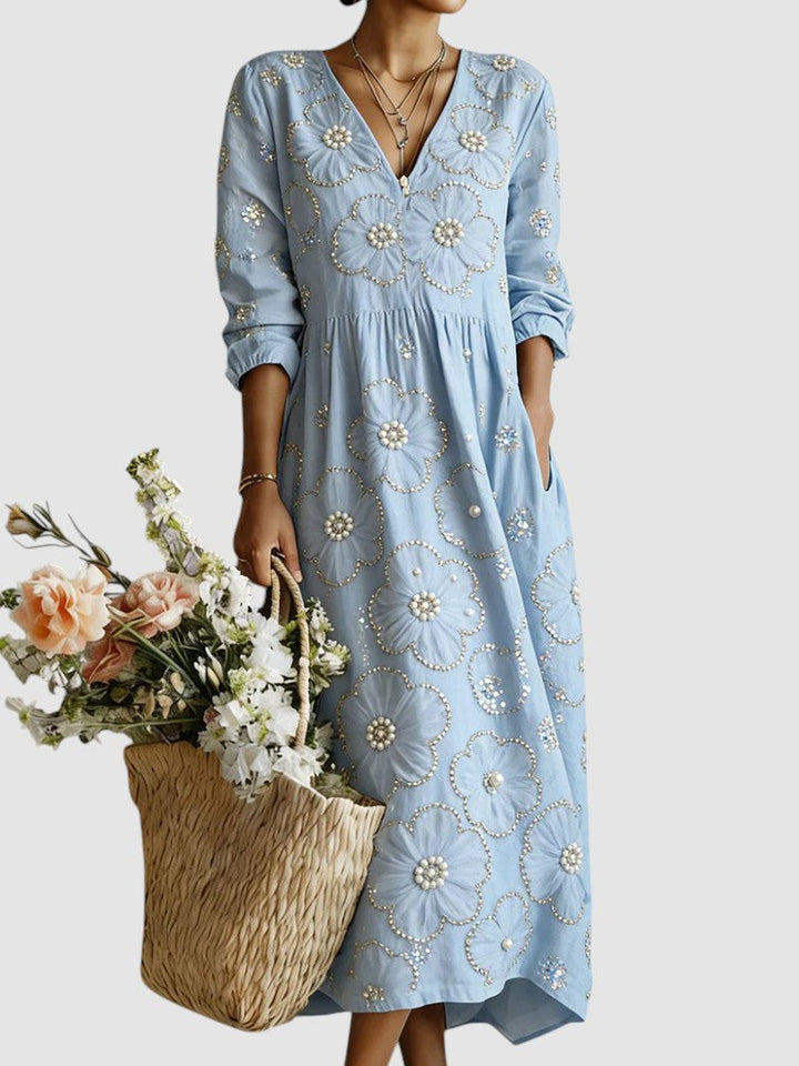 EDITH | TUMMY COVERAGE LONG SLEEVE MIDI DRESS