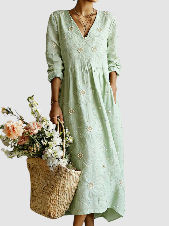 EDITH | TUMMY COVERAGE LONG SLEEVE MIDI DRESS
