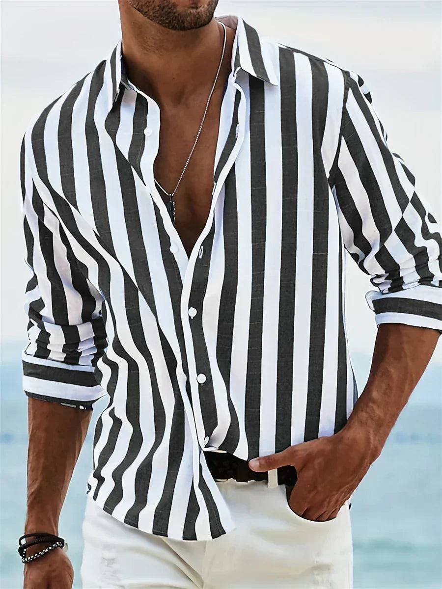 ARTHUR | NO FUSS STRIPED SHIRT