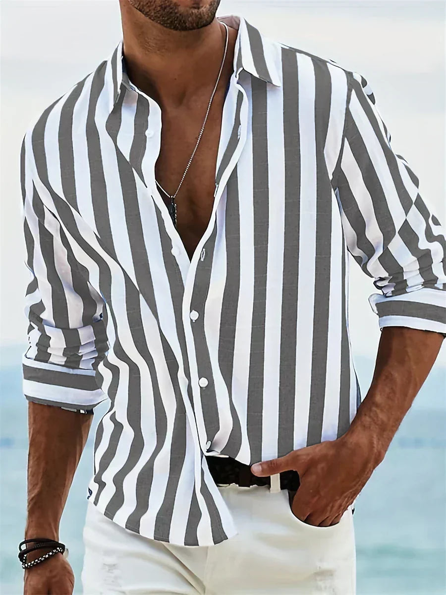 ARTHUR | NO FUSS STRIPED SHIRT