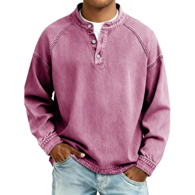 REGINALD | NO FUSS HENLEY SHIRT