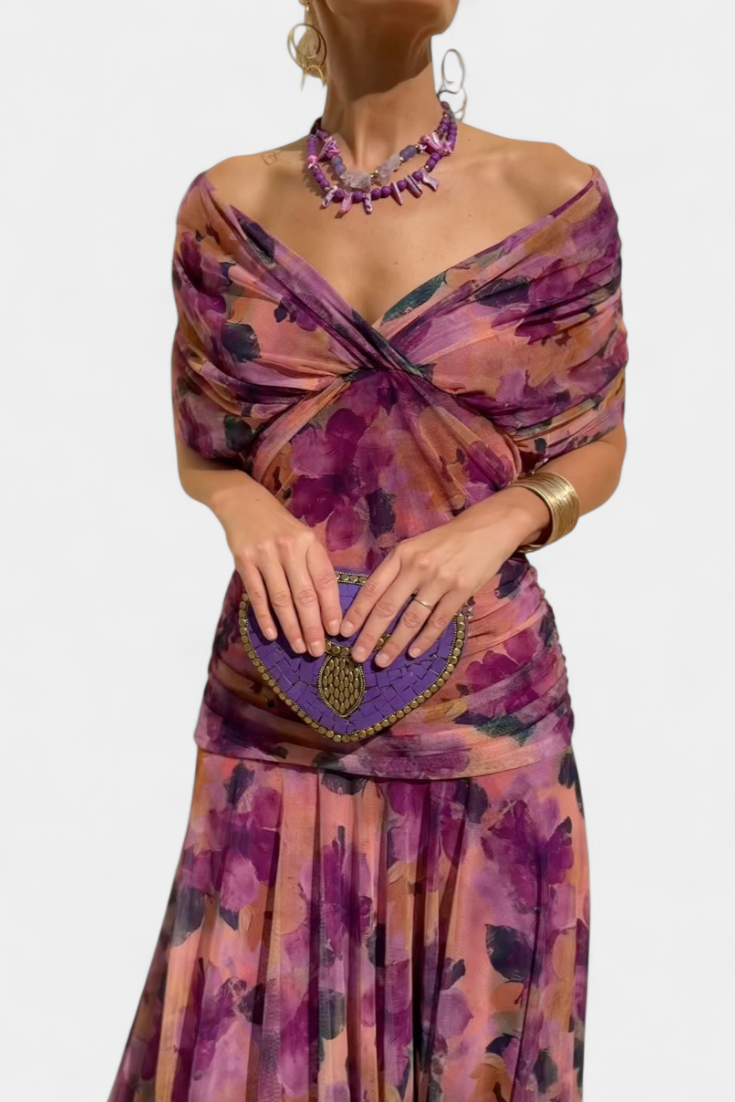 ALMA | TUMMY COVERAGE FLORAL MAXI DRESS