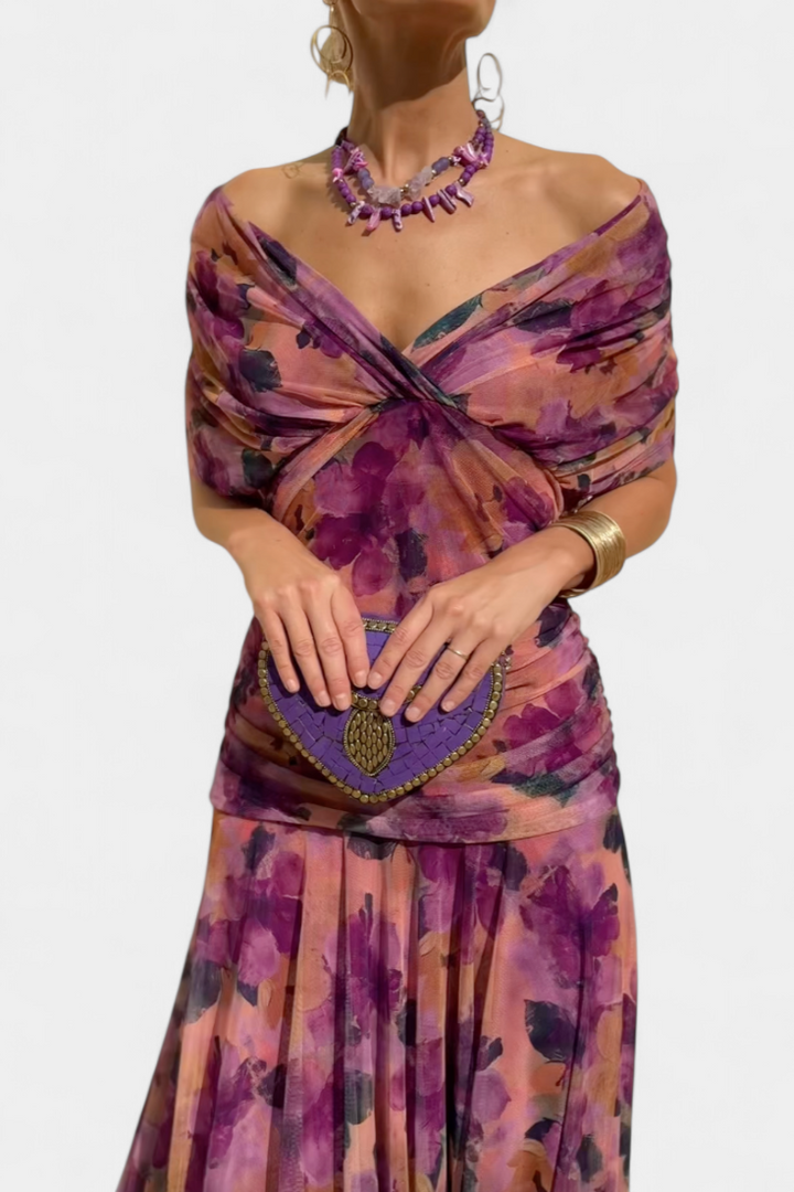 ALMA | TUMMY COVERAGE FLORAL MAXI DRESS