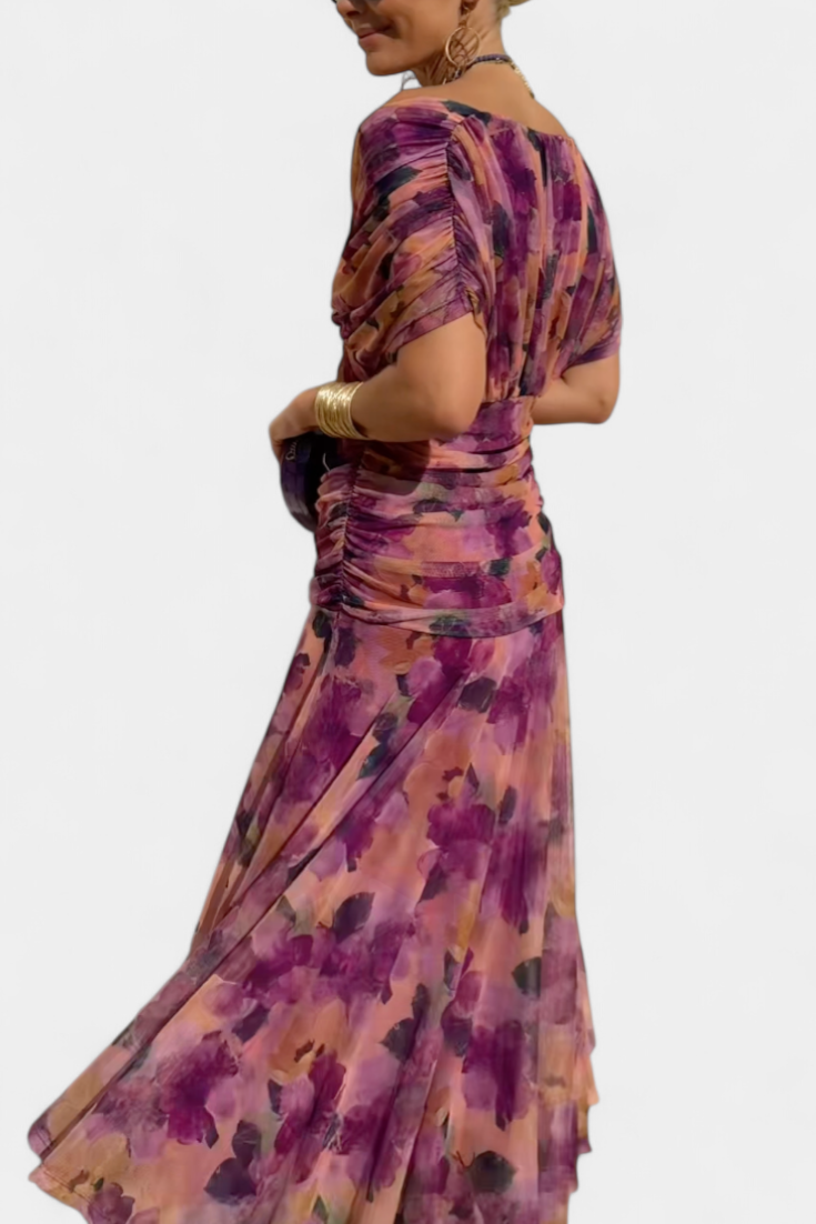 ALMA | TUMMY COVERAGE FLORAL MAXI DRESS