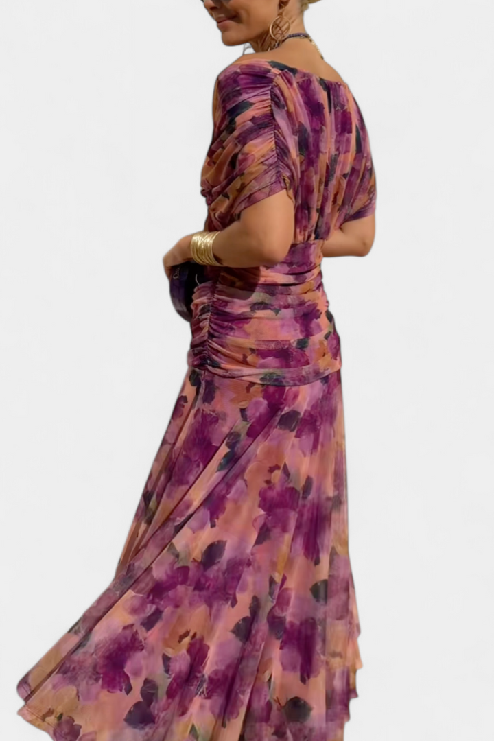 ALMA | TUMMY COVERAGE FLORAL MAXI DRESS