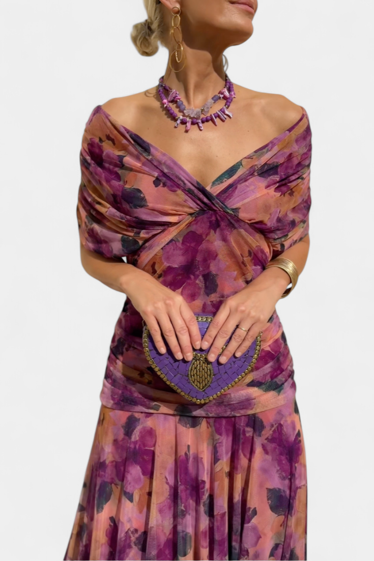 ALMA | TUMMY COVERAGE FLORAL MAXI DRESS