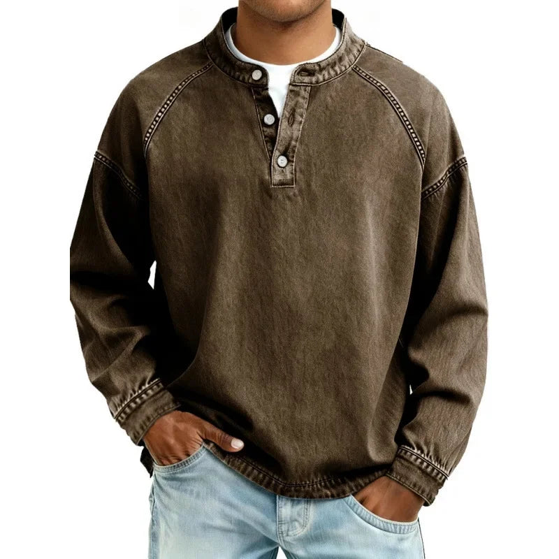 REGINALD | NO FUSS HENLEY SHIRT