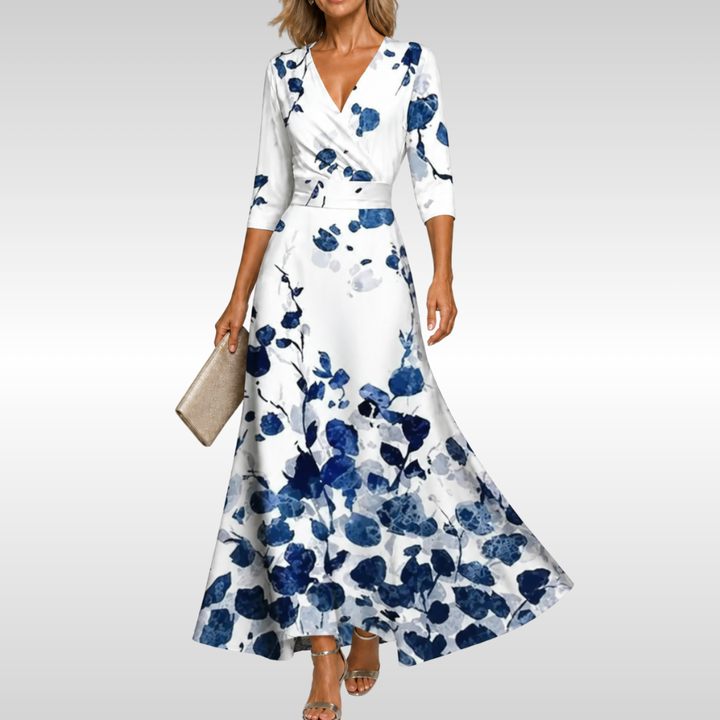 BEATRICE | ARM COVERAGE FLORAL WRAP DRESS