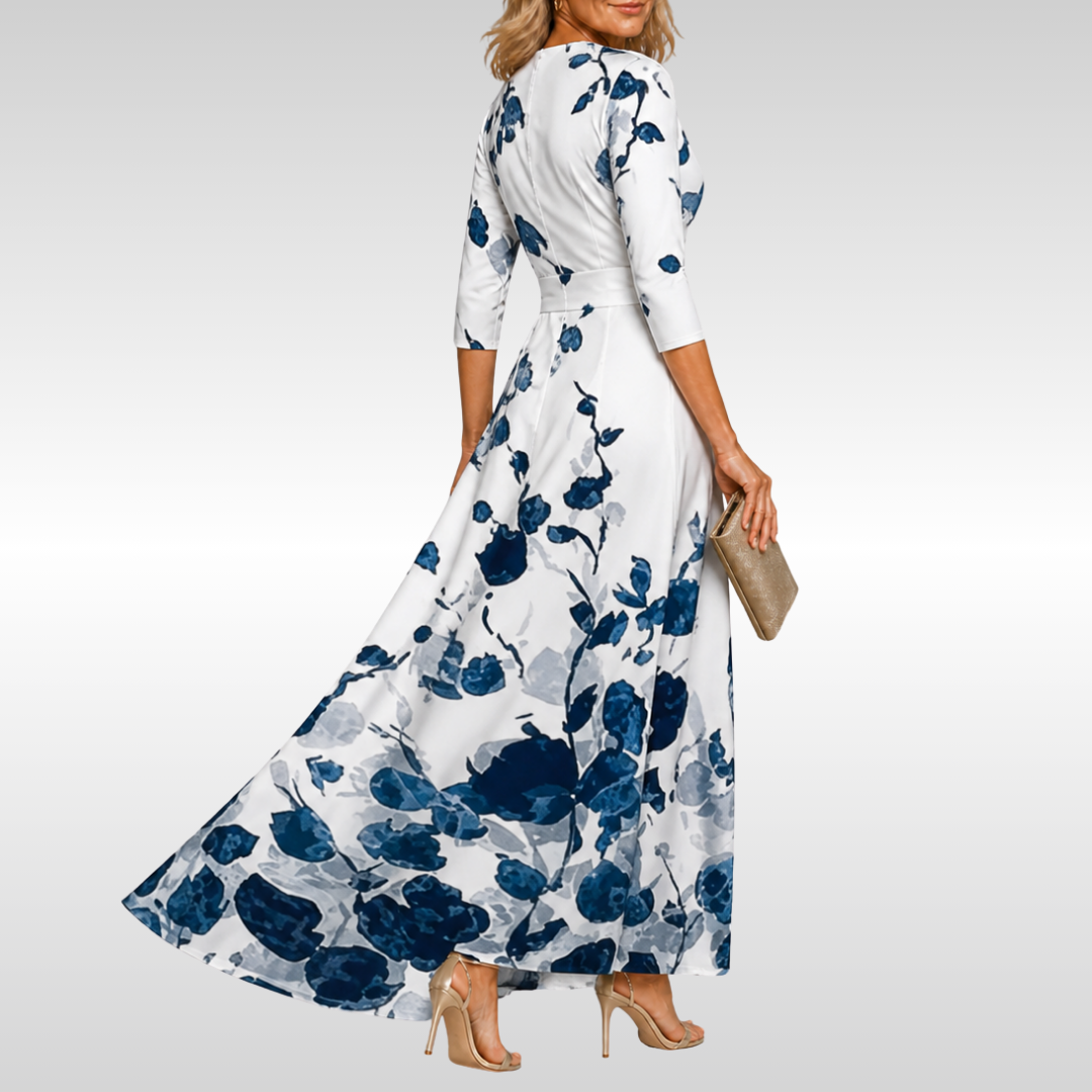 BEATRICE | ARM COVERAGE FLORAL WRAP DRESS