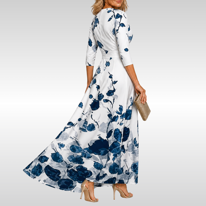 BEATRICE | ARM COVERAGE FLORAL WRAP DRESS