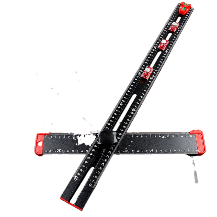 Adjustable T Square Ruler 25.6 Inch Aluminum on white