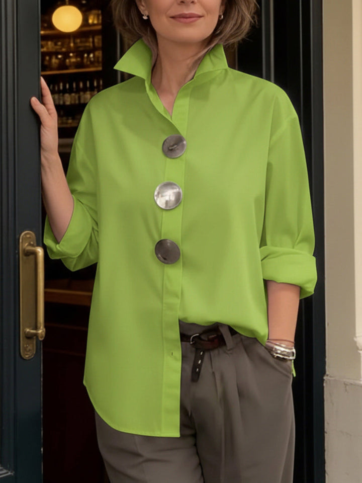LAVINIA | ARM COVERAGE STAND COLLAR BLOUSE