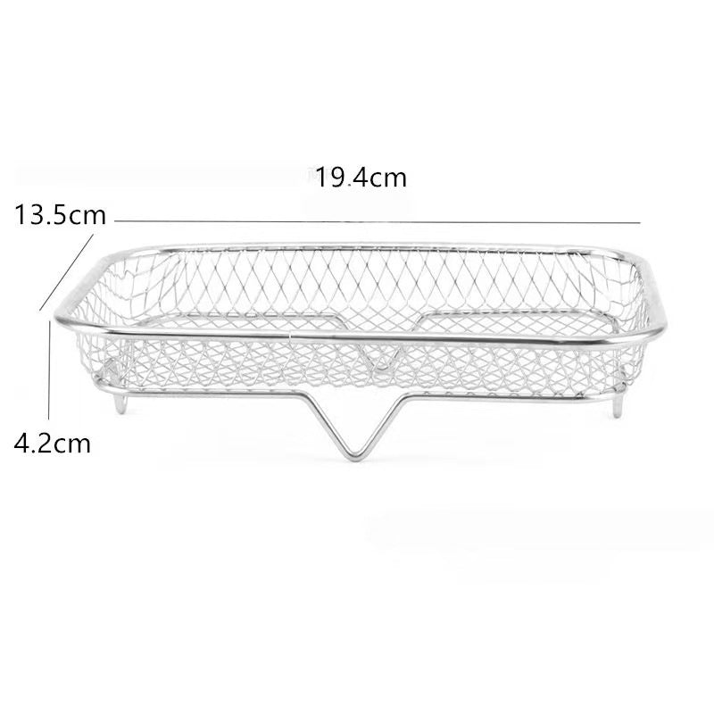 Air Fryer Rack Set of 3 Stackable Stainless Steel Rectangular 1