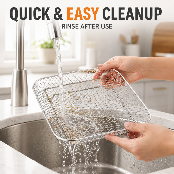 Air Fryer Rack Set of 3 Stackable Stainless Steel Rectangular 11