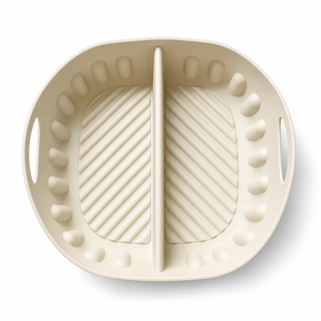Air Fryer Silicone Liner Divided 3 Pack Beige 1