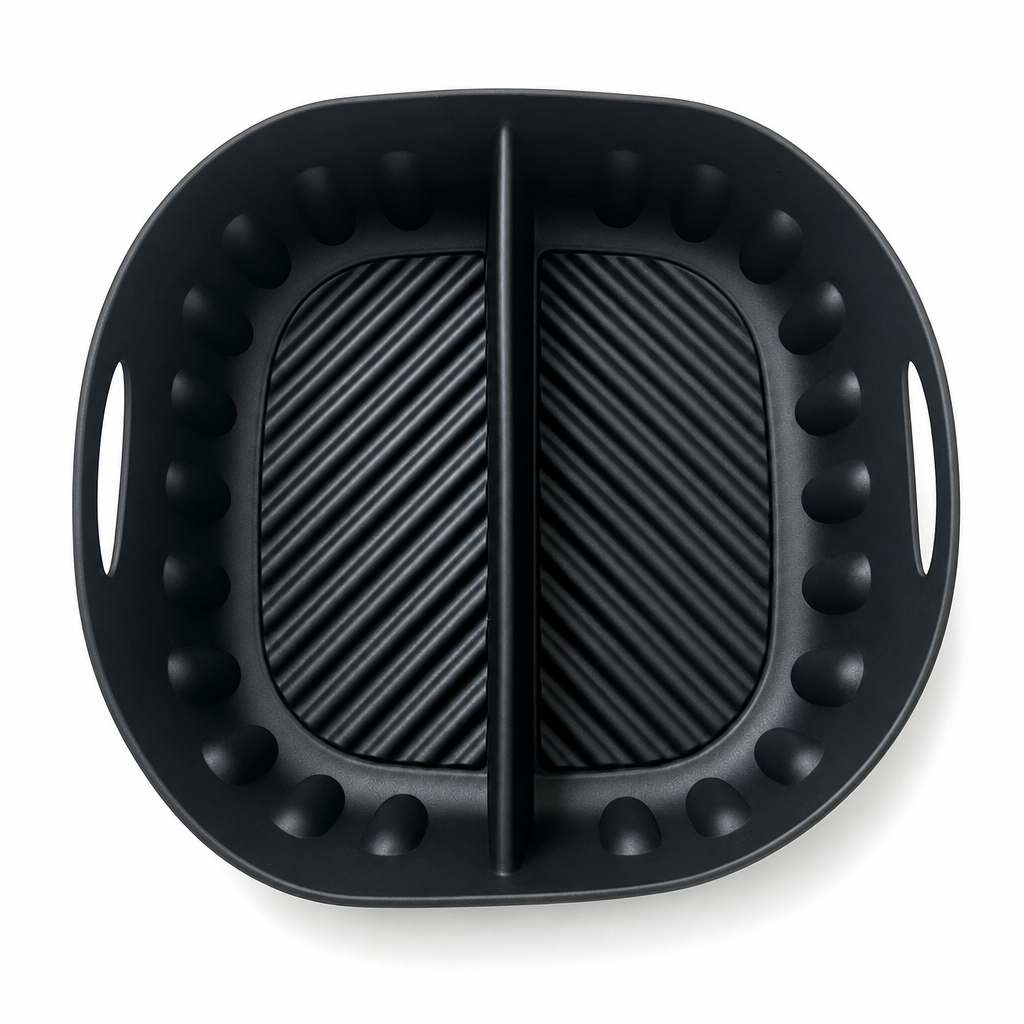 Air Fryer Silicone Liner Divided 3 Pack Black 1