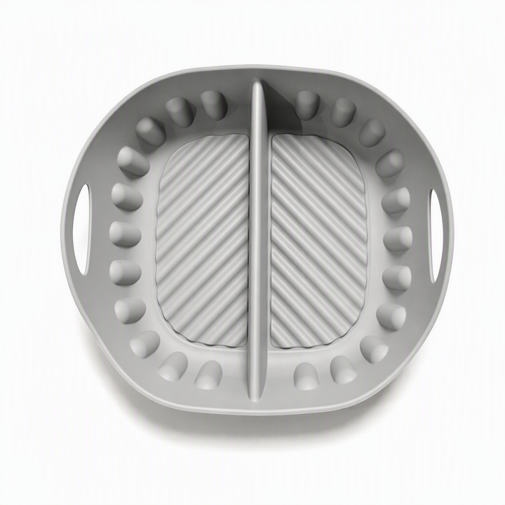 Air Fryer Silicone Liner Divided 3 Pack Gray 1