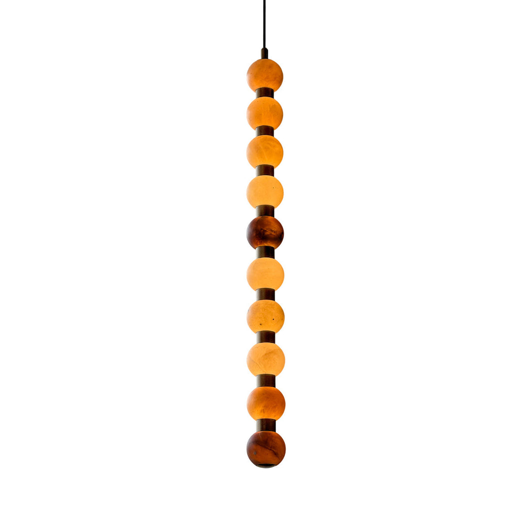 Alabaster Bead Pendant Light Stacked Cluster 4 Light 10.2 in 2