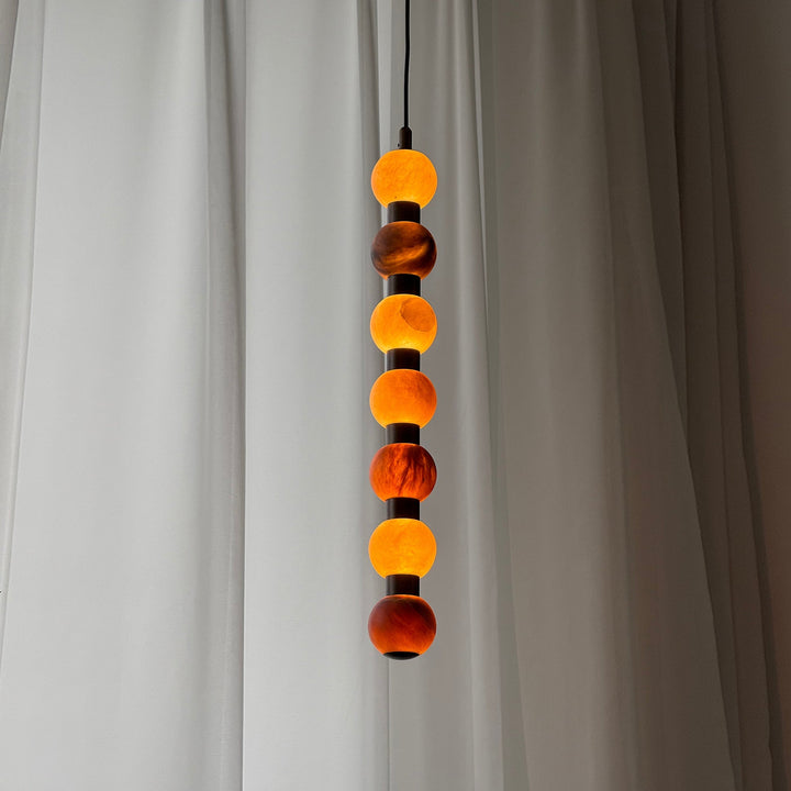 Alabaster Bead Pendant Light Stacked Cluster 4 Light 10.2 in 3