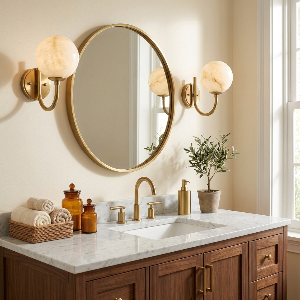 Alabaster Globe Wall Sconce Curved J Arm 9.8 in Set of 3 2