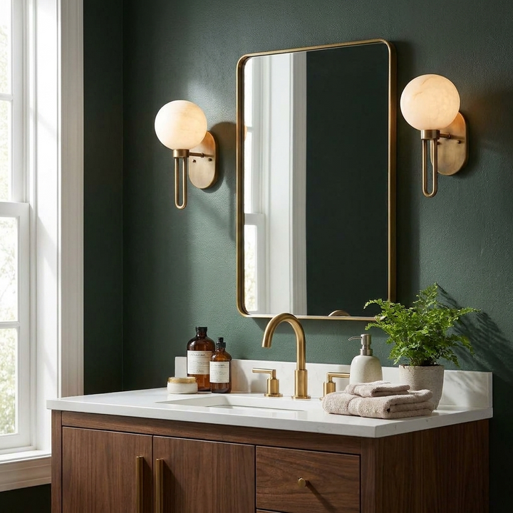 Alabaster Globe Wall Sconce U Loop Arm 13.8 in Set of 2 2