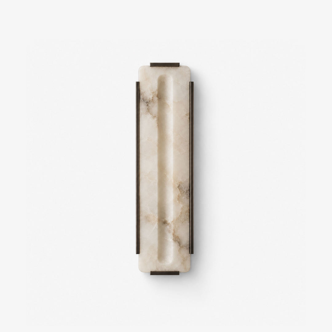Alabaster Panel Wall Sconce Carved Stone LED 21.7 in 1