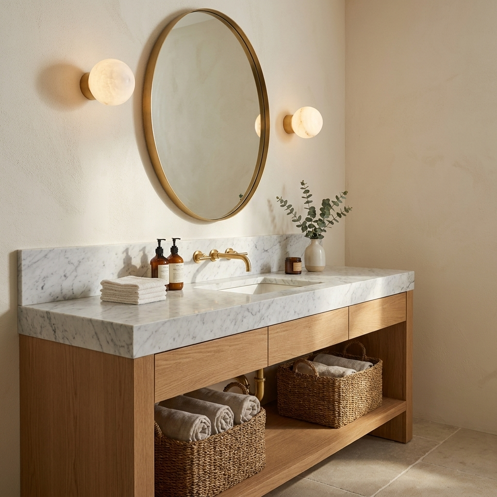 Alabaster Sphere Wall Sconce Round Mount 5.9 in Set of 2 2