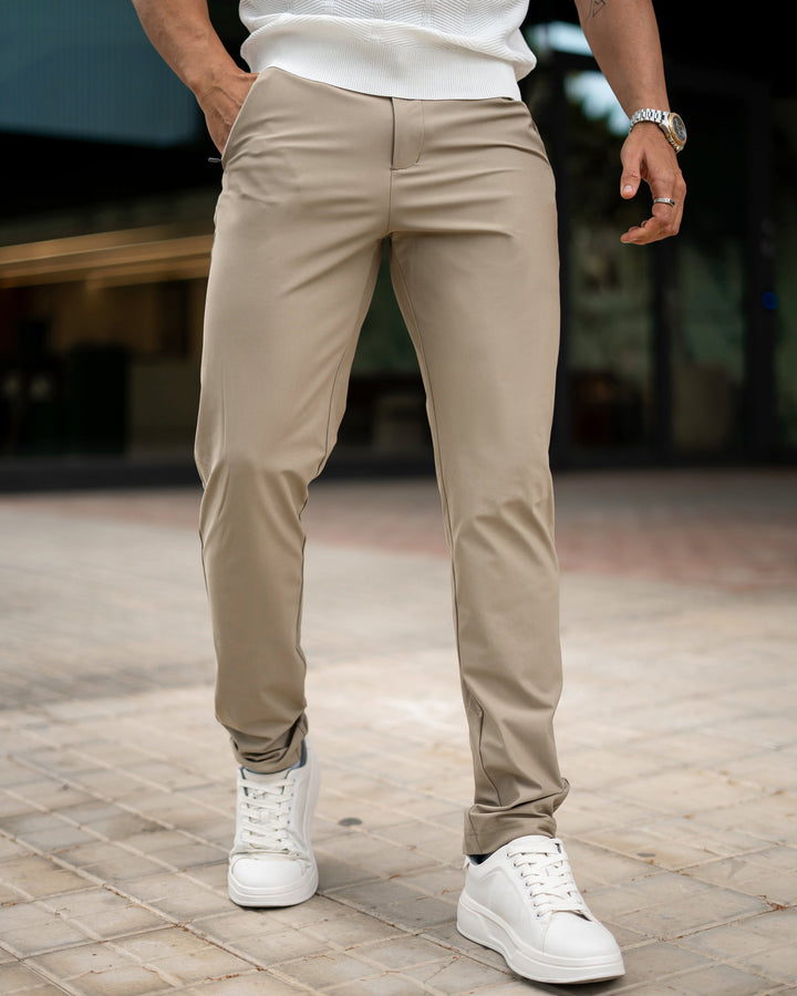 Athletic Fit Stretch Chino Pants Set of 3 Khaki 1