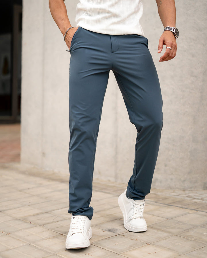 Athletic Fit Stretch Chino Pants Set of 3 Slate Blue 1