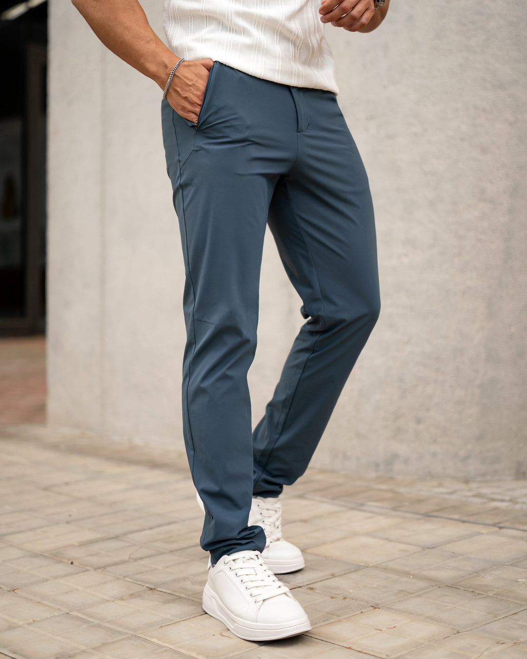 Athletic Fit Stretch Chino Pants Set of 3 Slate Blue 2