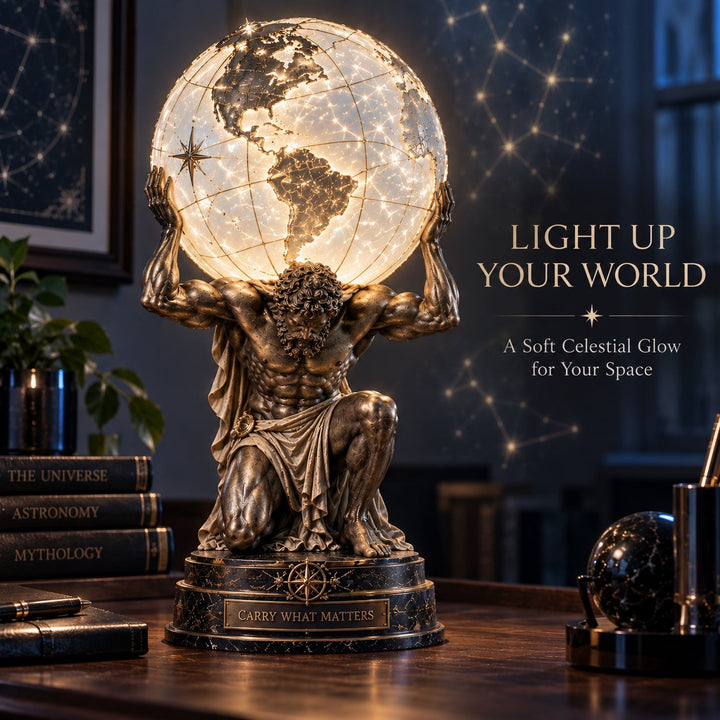 Atlas Globe Sculpture Table Lamp 12 Inch Set of 2 3
