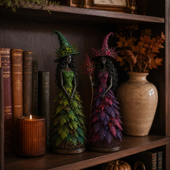 Autumn Witch Figurine Resin 12.2 Inch 9