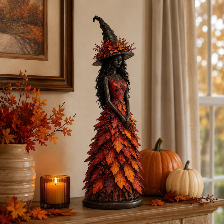 Autumn Witch Figurine Resin 12.2 Inch Autumn Ember 1