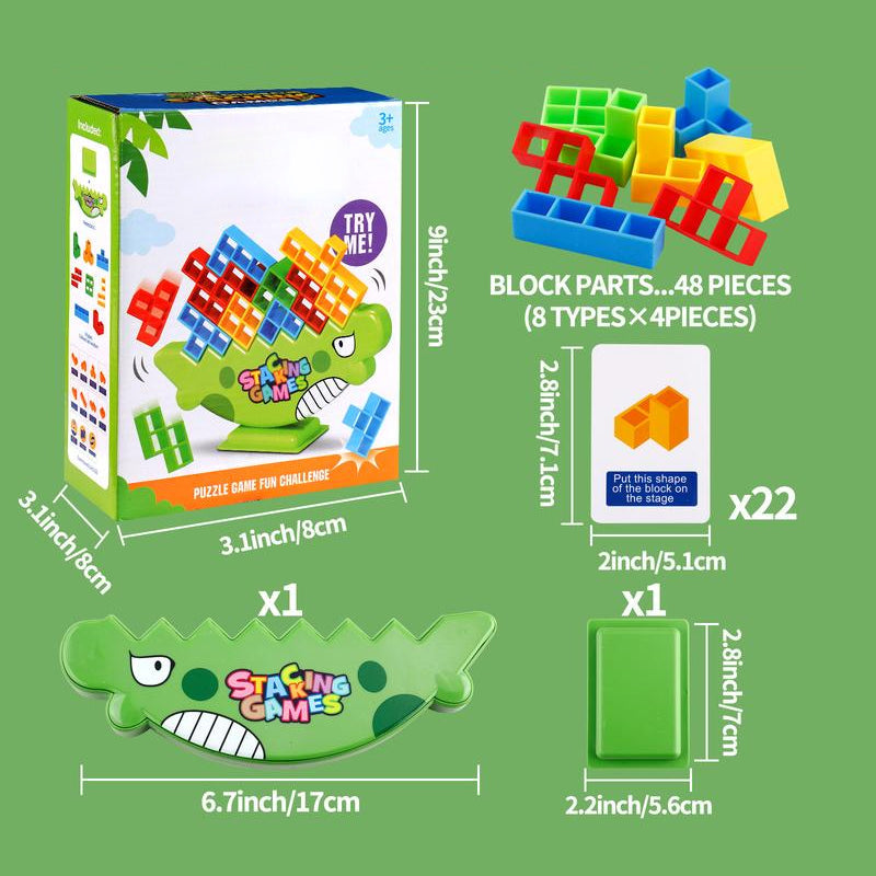 Balance Tower Stacking Game 48 Blocks Set of 3 1