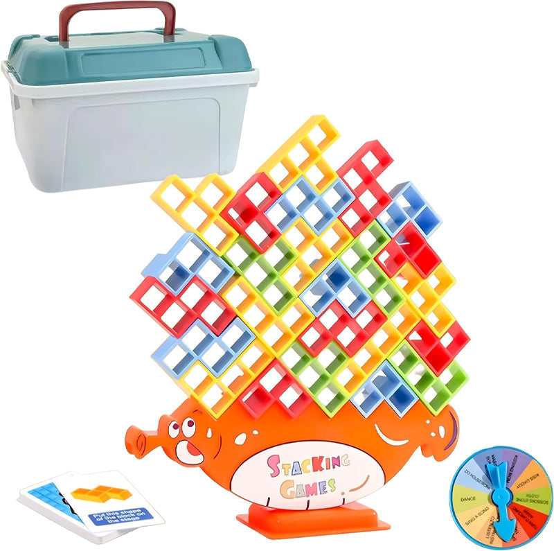 Balance Tower Stacking Game 48 Blocks Set of 3 Seahorse 1