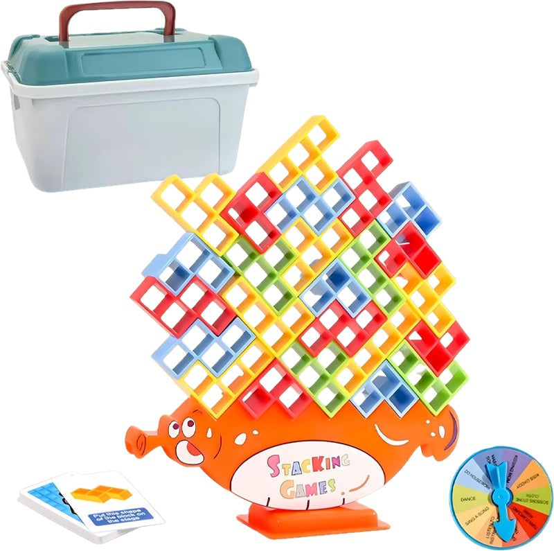 Balance Tower Stacking Game 48 Blocks Set of 3 on white
