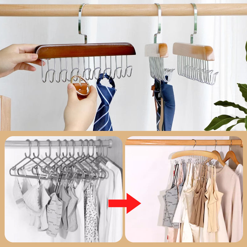 Belt Hanger Wooden 11 Inch Natural or Dark Wood Dark Wood 1