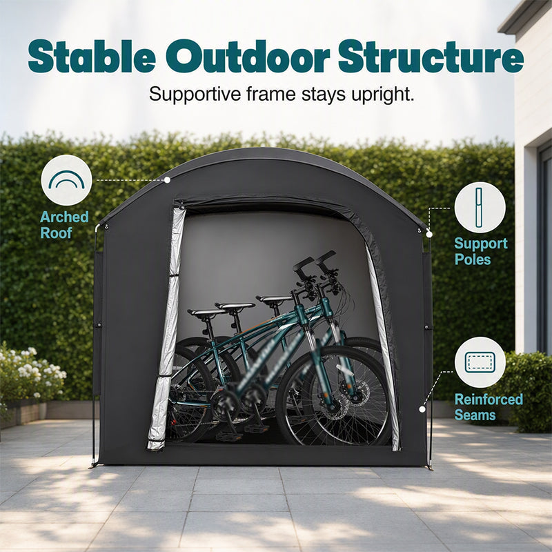 Bike Storage Tent Silver Coated Oxford 1