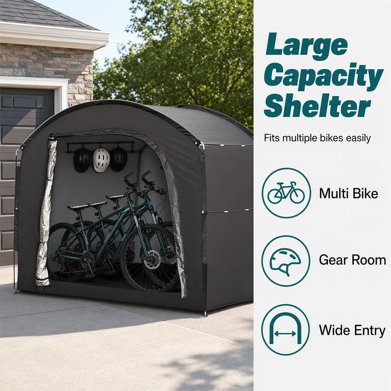 Bike Storage Tent Silver Coated Oxford 2