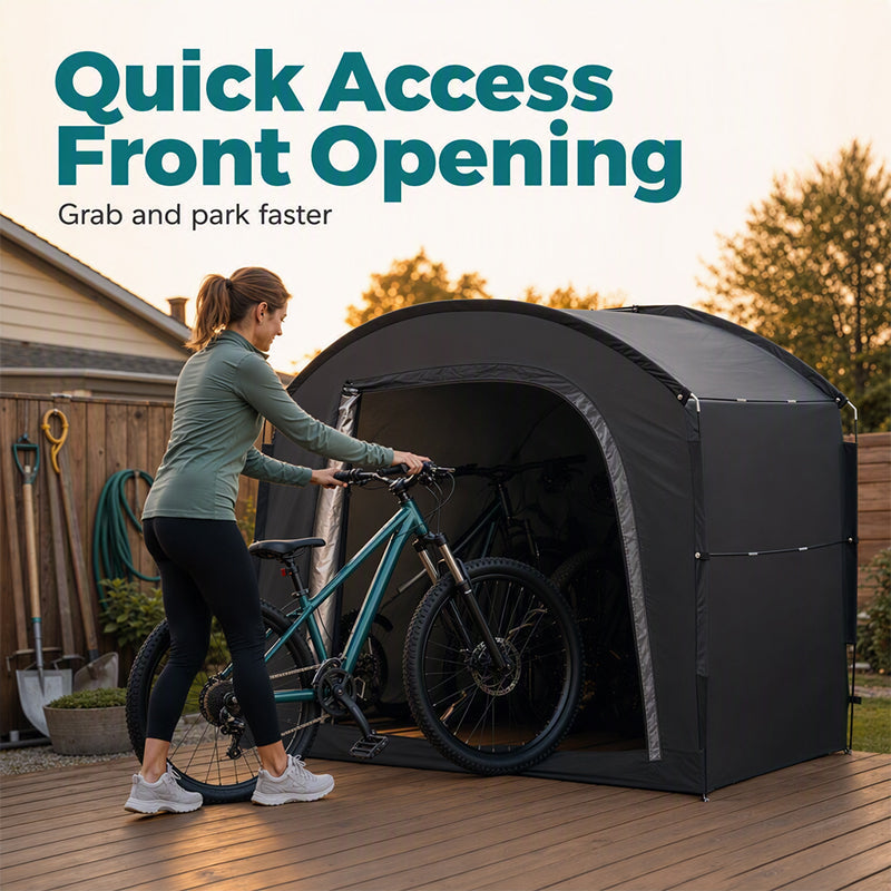 Bike Storage Tent Silver Coated Oxford 3