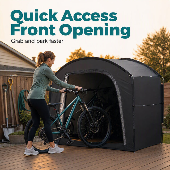 Bike Storage Tent Silver Coated Oxford 3