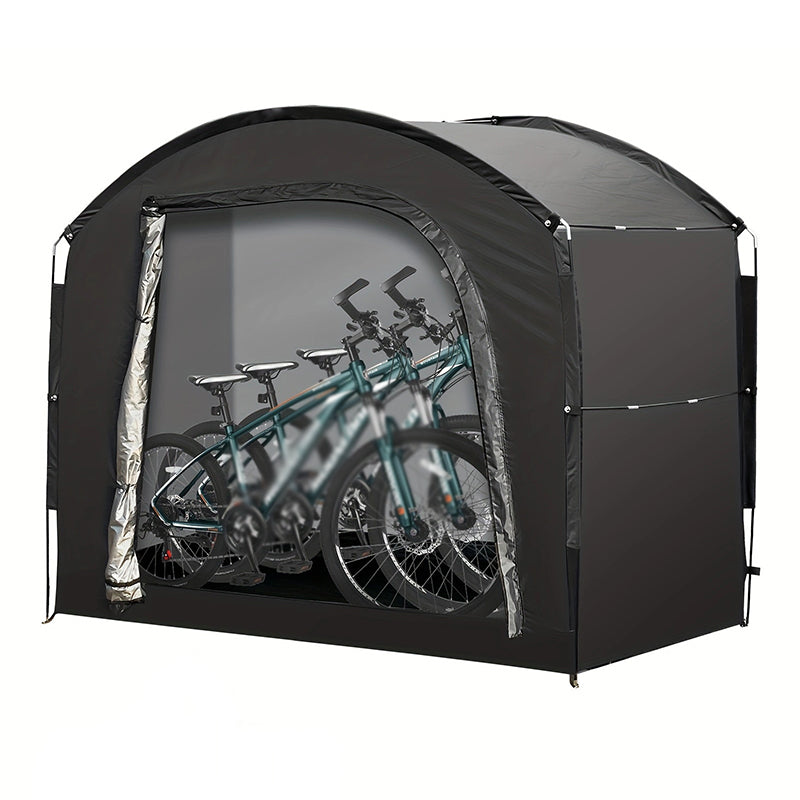 Bike Storage Tent Silver Coated Oxford Black 1