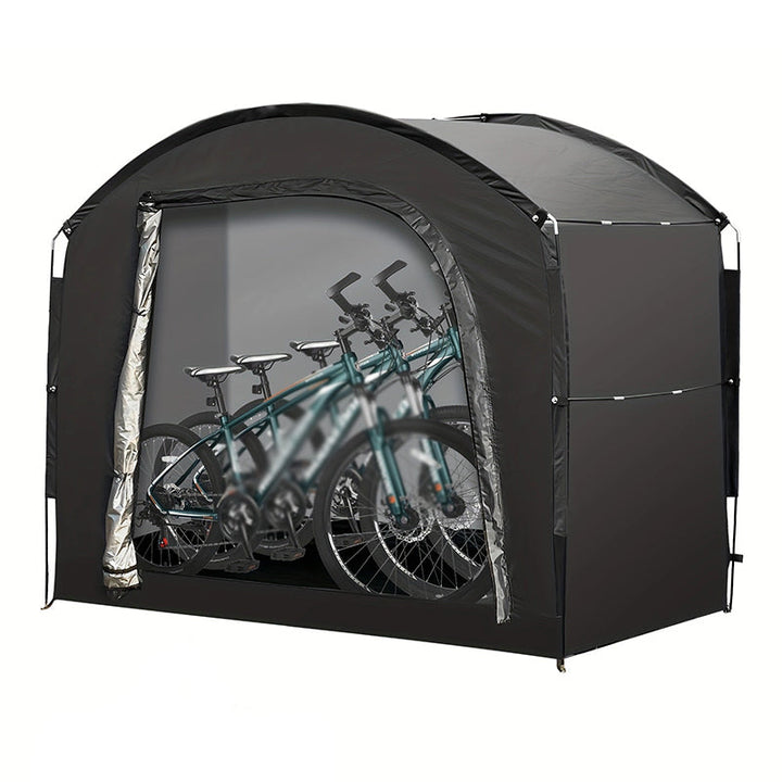 Bike Storage Tent Silver Coated Oxford Black 1