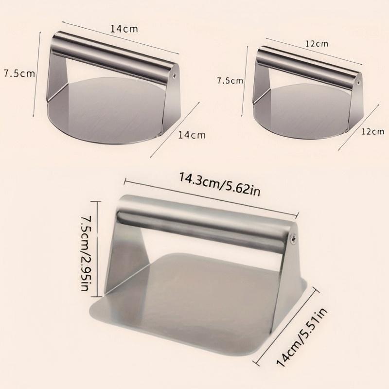 Burger Press Stainless Steel Set of 2 1