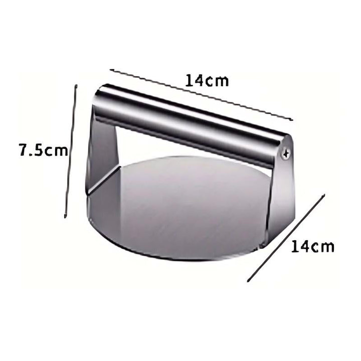 Burger Press Stainless Steel Set of 2 Large Circle 1
