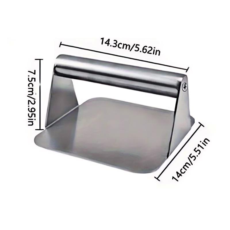 Burger Press Stainless Steel Set of 2 Square 1
